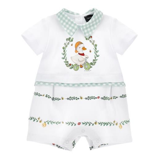 Monnalisa pagliaccetto bicolor con colletto