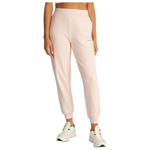 Calvin Klein donna pantaloni da jogging monologo con elastico, rosa (silver peony), l