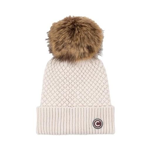 Colmar originals cappello donna con pelliccia sintetica bianco incenso - uni