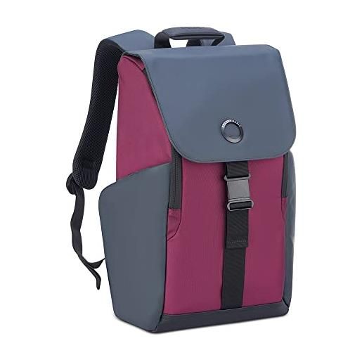 DELSEY paris - securflap - zaino morbido - 45 x 31 x 14 cm - 21 litri - bordeaux