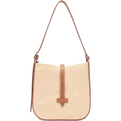 Roberto Cavalli borsa a spalla intrecciata - toni neutri