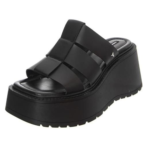 Windsor Smith, capricorn leather, sandali ciabatte moda fashion (zeppa 10 cm) (black, sistema taglie calzature eu, adulto, numero, media, 39)