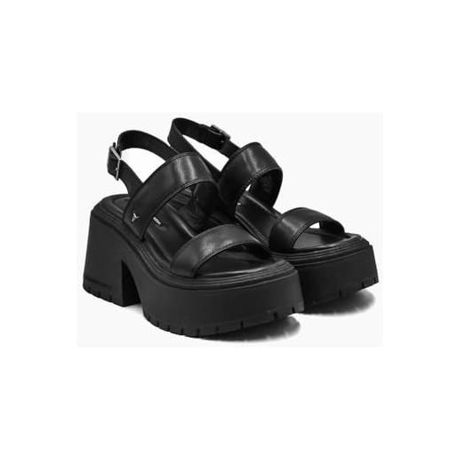Windsor Smith, cosmos leather, sandali moda fashion (tacco 8 cm) (black, sistema taglie calzature eu, adulto, numero, media, 39)