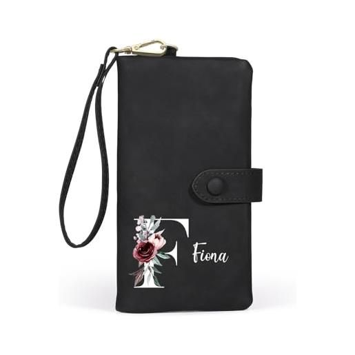 ALBERTBAND Portafogli con Foto Personalizzati per Donna Portafoglio in Pelle con Cerniera Lunga Slot per Carte Multiple di Grande Capacità Borsa Carte di Credito per Madri, 1/4/6 pz Fotos (#1-6fotos