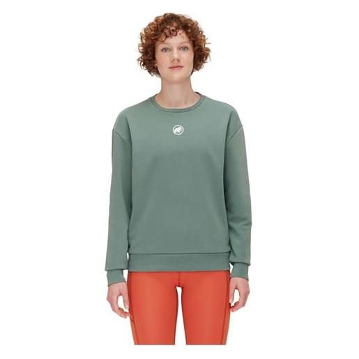 Mammut core ml crew neck women original maglia di tuta, giada scuro, l donna
