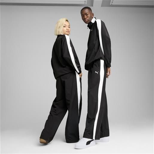 PUMA pantaloni da corsa oversize t7 unisex, abbigliamento, nero, l