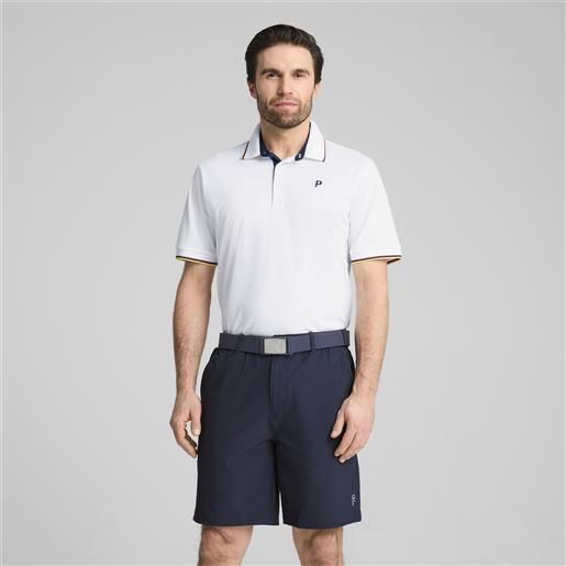 PUMA polo da golf PUMA x palm tree crew da uomo, abbigliamento, bianco, xl