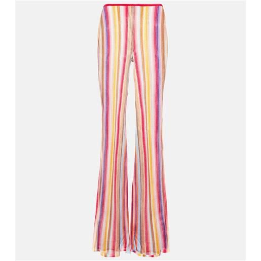 Missoni Mare pantaloni flared a vita bassa