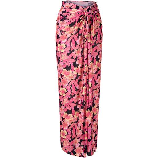 Amir Slama pareo con motivo a fiori - rosa