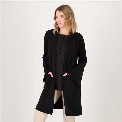 Caterina Lancini cardigan lungo in maglia a coste elasticizzata