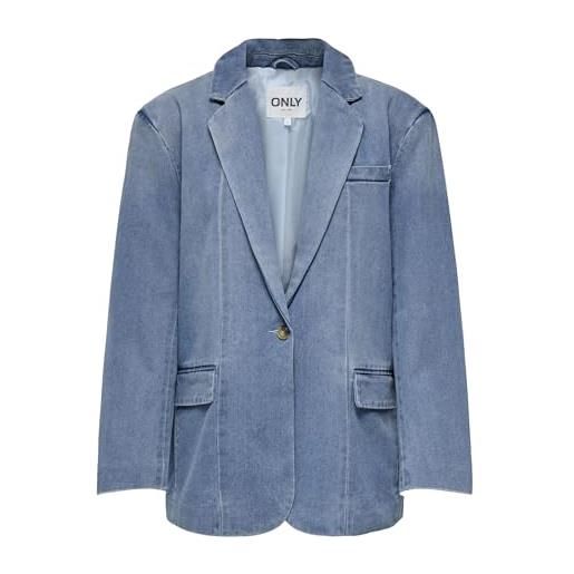 ONLY blazer da donna onlcory blazer, light blue denim 1, xl