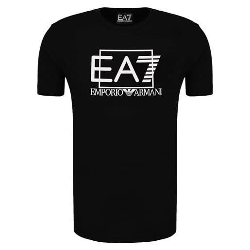 Emporio Armani maglietta t-shirt uomo ea7 3rpt09 pj02z, manica corta, girocollo (nero, m)