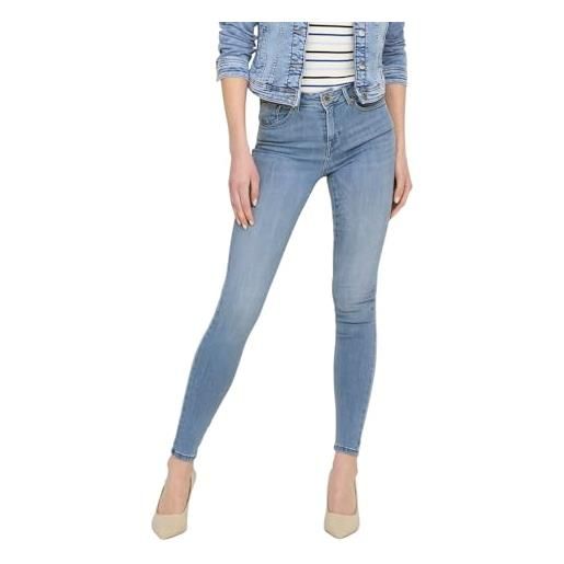 ONLY onlpower mid push up sk dnm azg944 noos jeans, special bright blue denim, mw / 32l donna