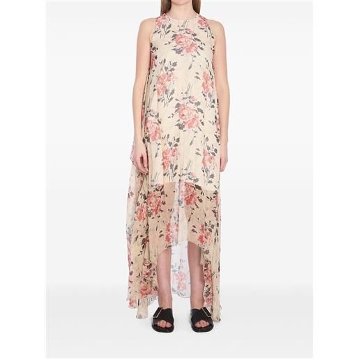 LOEWE abito lungo in seta - toni neutri