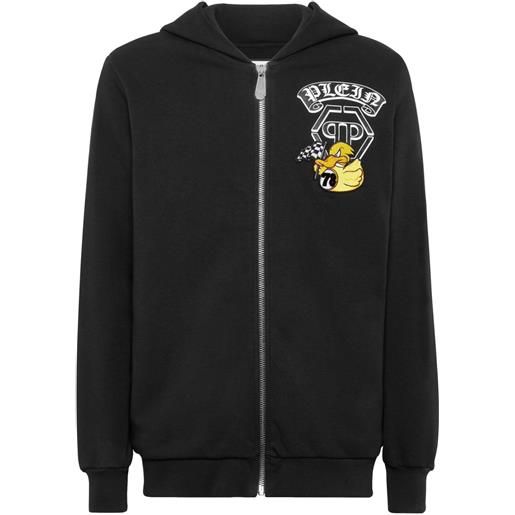 Philipp Plein felpa con cappuccio gothic duck - nero
