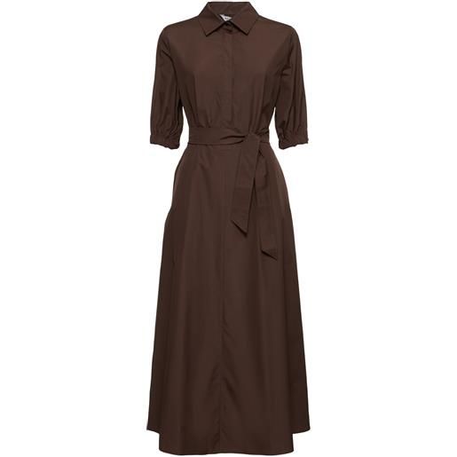 MAX MARA vestito midi hoyo in popeline