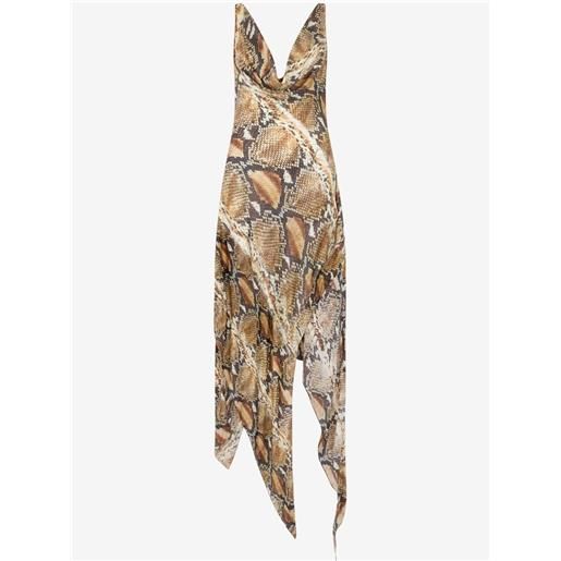 Roberto Cavalli abito in seta - marrone