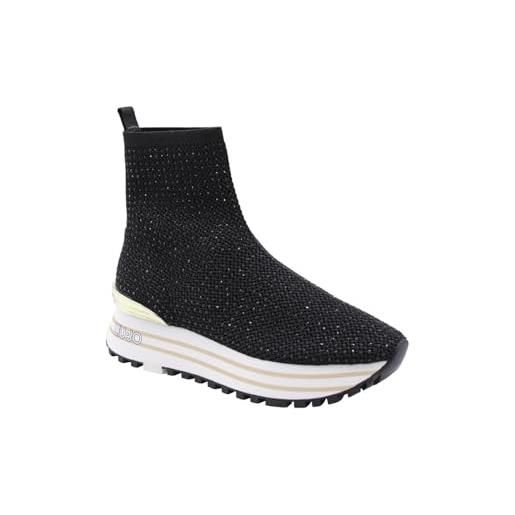 Liu Jo Jeans scarpe donna sneaker calzino liu-jo maxi wonder strass knit 83 black d25lj06 bf4071tx43722222 37