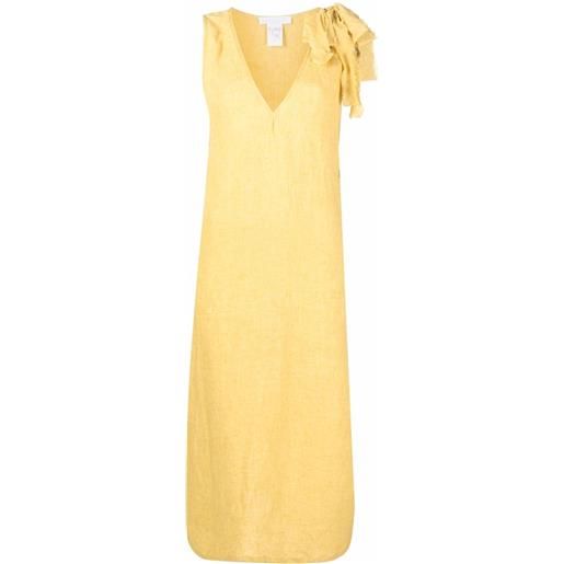 Fabiana Filippi top con scollo a v - giallo