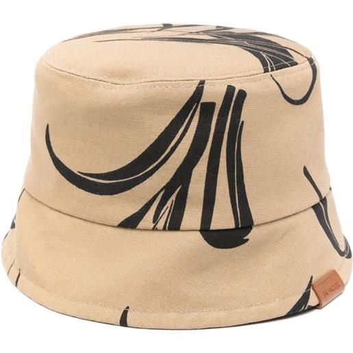 Moncler cappello bucket reversibile - marrone