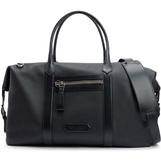 TOM FORD borsone in pelle - nero