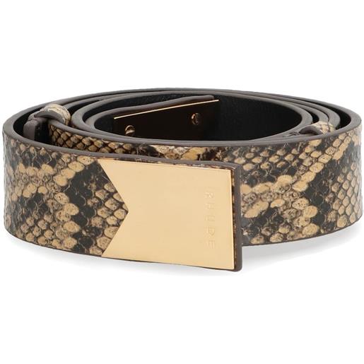 RHUDE cintura in pelle stampata - marrone
