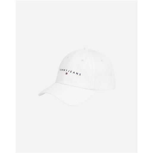 Tommy Hilfiger linear logo m - cappellino - uomo - bianco