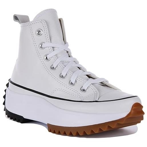 CONVERSE run star hike platform foundational leather, sneaker uomo, 37.5 eu
