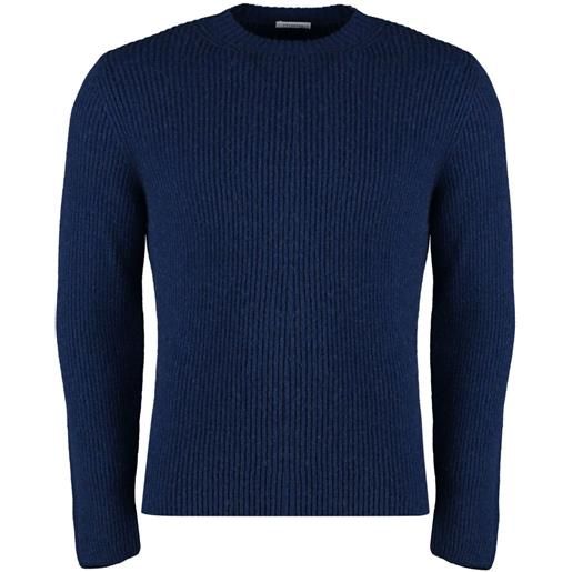 Malo maglione girocollo a coste - blu