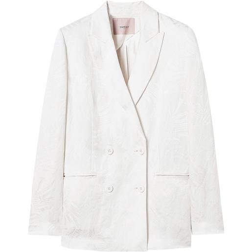 TWINSET blazer con design intrecciato - 00282_neve