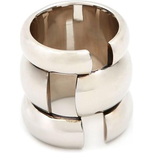 Alexander McQueen anello broken - argento