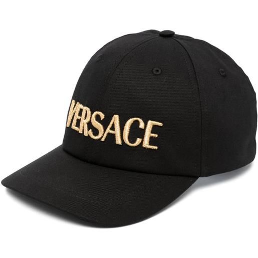 Versace cappello da baseball con ricamo - nero