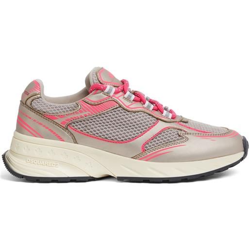 DSQUARED2 sneakers con design a inserti - grigio