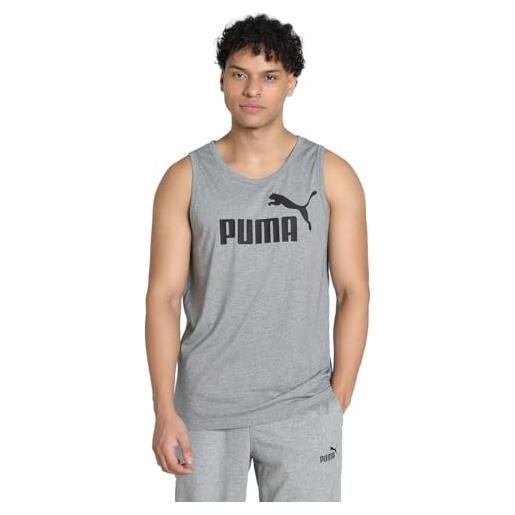 Puma ess no. 1 logo tank, carri armati unisex - adulto, medium gray heather, 