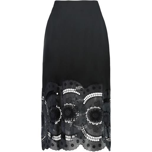 Stella McCartney gonna in raso - nero