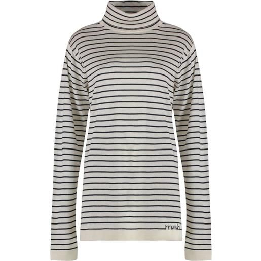 Malo maglione a righe - bianco