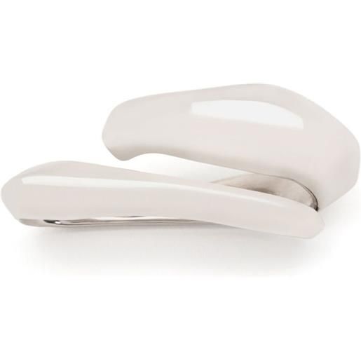 Alexander McQueen anello con design asimmetrico - argento