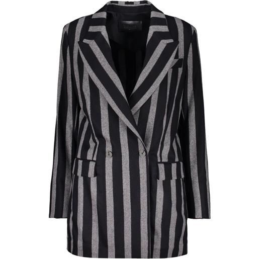 Lorena Antoniazzi blazer a righe - nero