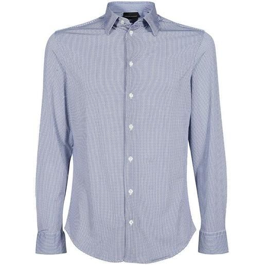 Emporio Armani camicia a maniche lunghe - blu