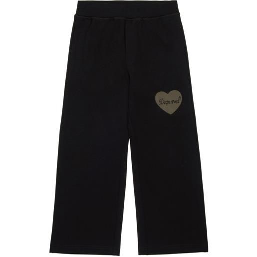DSQUARED2 KIDS pantaloni con stampa - nero