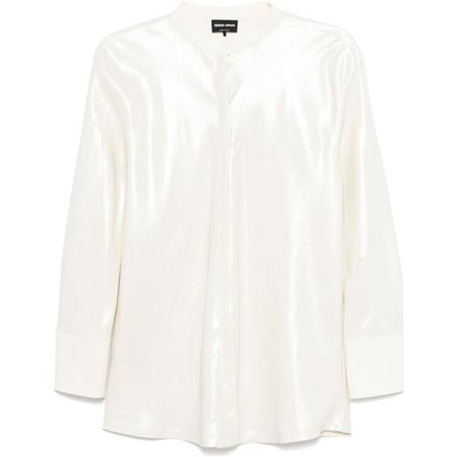 Giorgio Armani camicia effetto metallizzato - toni neutri