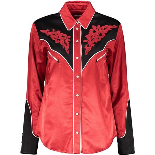 Kenzo camicia western flower - rosso