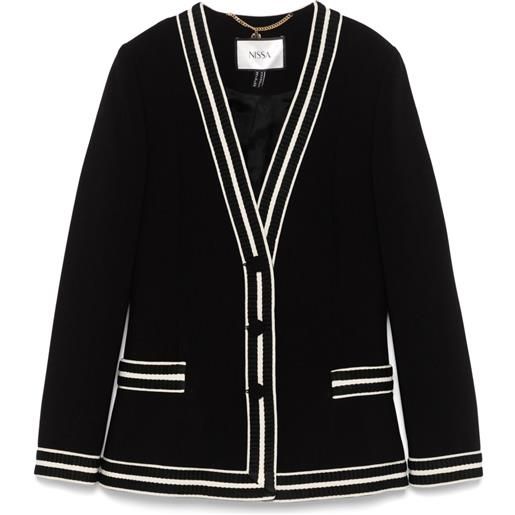 NISSA blazer monopetto - nero