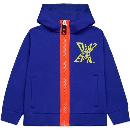 DSQUARED2 KIDS felpa con stampa - blu