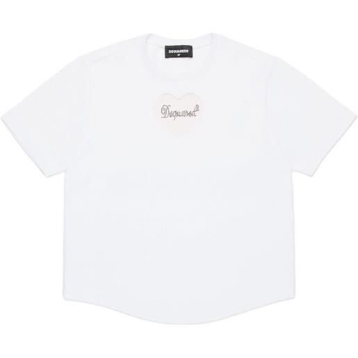 DSQUARED2 KIDS t-shirt con applicazione - bianco