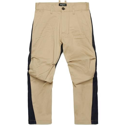 DSQUARED2 KIDS pantaloni dritti con inserti - toni neutri