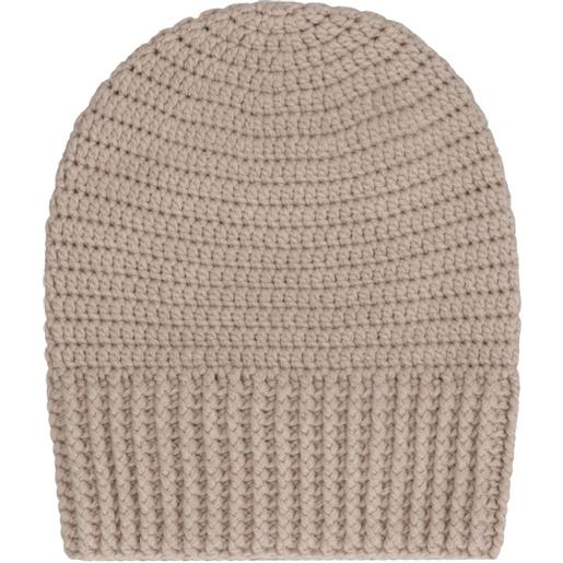 Malo berretto all'uncinetto - toni neutri