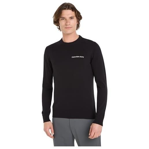 Calvin Klein jeans institutional essentials sweater j30j324974, uomo, nero (ck black), m
