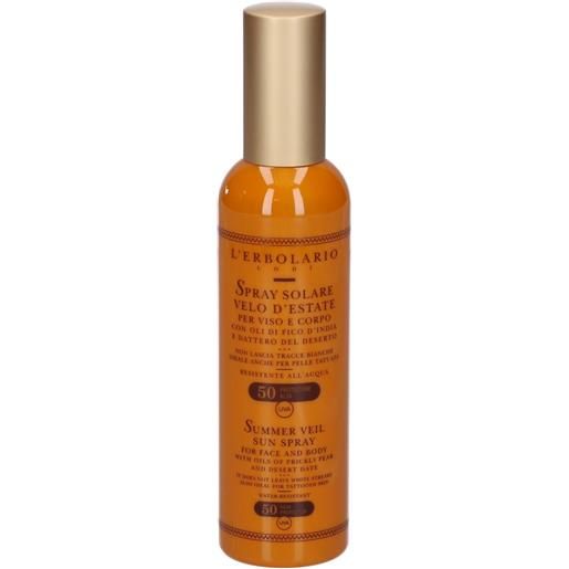 L'erbolario SB Srl l`erbolario spray solare velo d'estate spf 50 100 ml crema solare