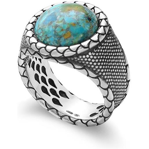 ALFIERI & ST. JOHN 925 anello alfieri man uomo in argento con turchese